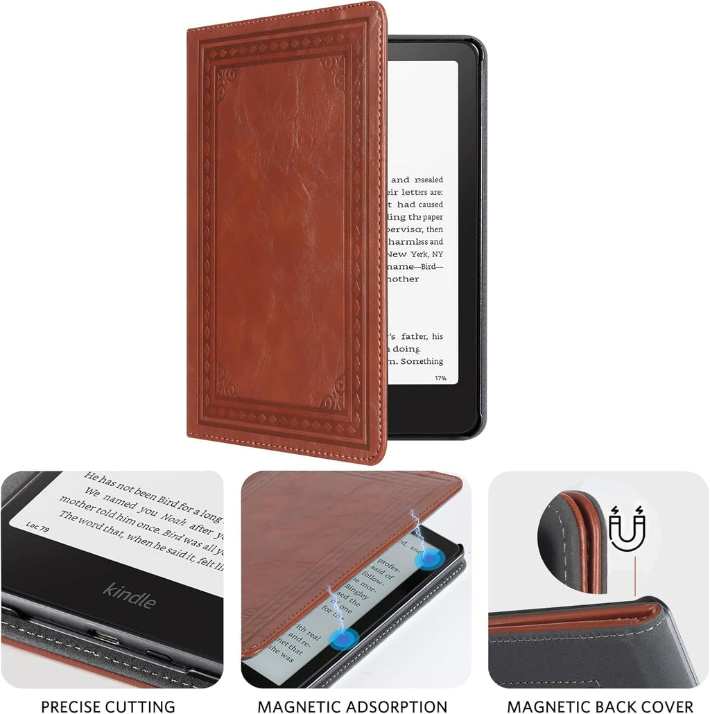 Kindle Paperwhite Case with Stand - Premium PU Leather Cover with Auto Sleep/Wake, Card Slot, and Hand Strap - Compatible with Kindle Paperwhite 11Th Gen 6.8" and Signature Edition 2021