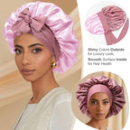 Silk-Like Satin Double-Layer Hair Cap