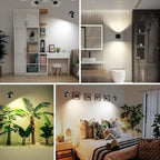 GlowFlex Touch Wall Lamp – Dual Head LED Light with Remote, 360° Rotation & USB Rechargeable Design