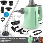 Pressurized Handheld Steam Cleaner & Rechargeable Spin Scrubber